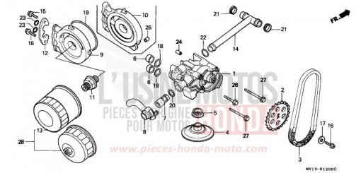 OIL PUMP/OIL FILTER XRV750M de 1991